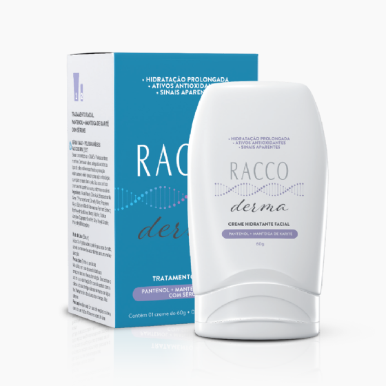 5532 Creme Hidratante Facial Pantenol + Manteiga de Karité RaccoDerma, 60g